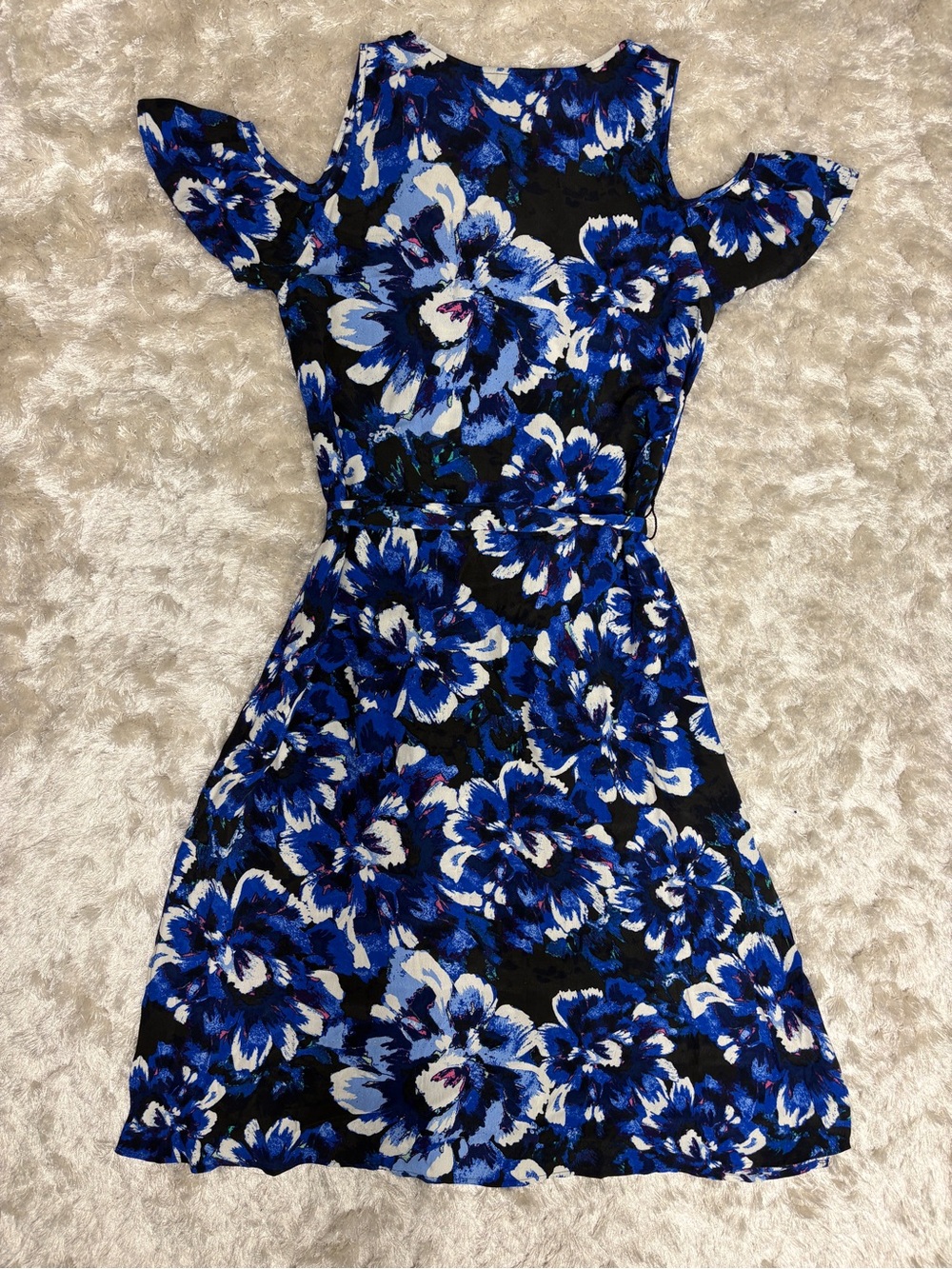I 🩷 Ronson Women’s Blue Button-Down Floral A-Line Dress: Great Condition - Picture 3 of 10